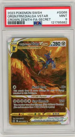 2023 Pokemon SWSH Crown Zenith Secret #GG68 Origin Forme Dialga Vstar PSA 9 - Image 1