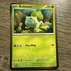 Pokemon Scarlet & Violet 151 Bulbasaur SVP 046 Cosmos Holo Black Star Promo NM - Image 1