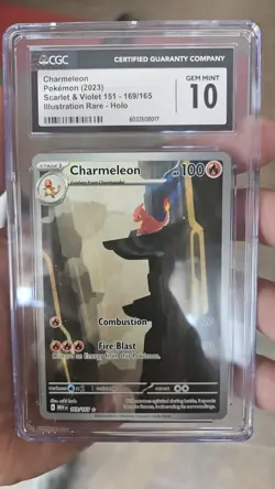 Pokemon TCG Charmeleon 169/165 Scarlet & Violet 151 illustration Rare CGC 10 - Image 1