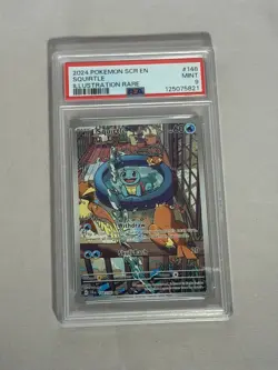 Pokemon Graded 9 Squirtle Illustration Rare Stellar Crown 148/142 - Image 1