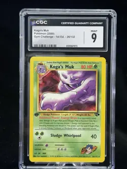 Koga’s Muk #26 1st Edition Gym Challenge 2000 Pokemon CGC 9 ☠ - Image 1
