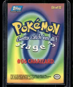 1999 Topps Pokemon Movie #E6 Charizard Non-Foil with Blue Topps Logo #06 - Image 2