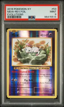 2016 Pokemon XY New Reverse Foil Evolutions PSA MINT 9 - Image 1