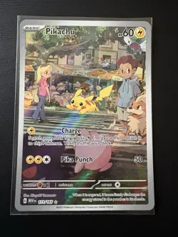 Pokemon TCG Scarlet & Violet 151 Pikachu Illustration Rare Holo 173/165 - Image 1