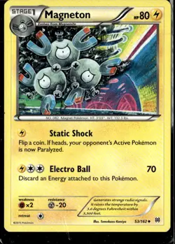 Pokemon Magneton 53/162 BREAKthrough Non Holo Uncommon 2 Card Lot LP - Image 1