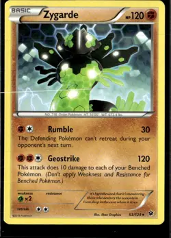 Pokemon Zygarde 53/124 Fates Collide Non Holo Rare 2 Card Lot LP - Image 1