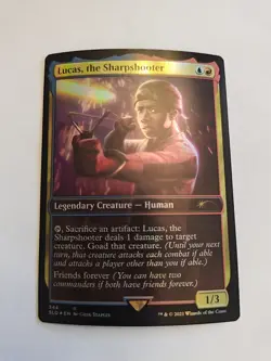Lucas the Sharpshooter Foil Stranger Things Secret Lair #344 Mtg NM - Image 1