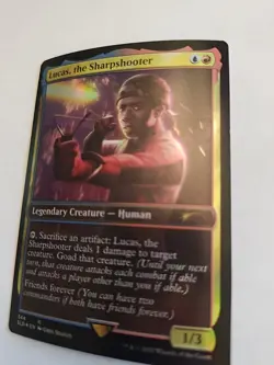 Lucas the Sharpshooter Foil Stranger Things Secret Lair #344 Mtg NM - Image 3