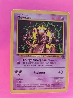 Mewtwo 14 Black Star Promo Pokemon Card WOTC - Image 2