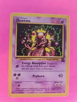 Mewtwo 14 Black Star Promo Pokemon Card WOTC - Image 3