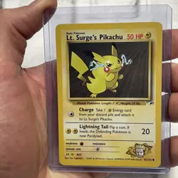 Pokemon Lt. Surge’s Pikachu 81/132 - Gym Heroes - Vintage Nintendo Pokemon LP - Image 1