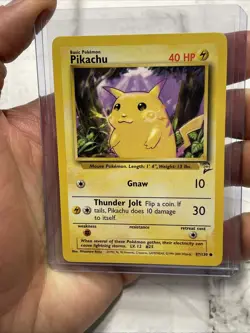 Pikachu 87/130 Base Set 2 Common Pokemon Card Vintage Card Never Played NM/MT - Image 1