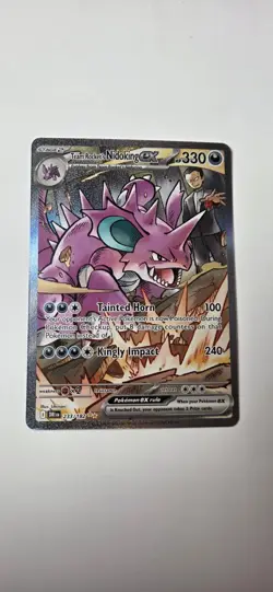 Pokemon TCG Team Rockets Nidoking EX 233/182 Destined Rivals NM Condition - Image 1