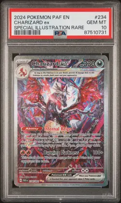 2024 POKEMON PAF EN-PALDEAN FATES SPECIAL ILLUSTRATION RARE CHARIZARD EX PSA 10 - Image 1