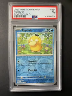 Psyduck 054 PSA 7 2023 Pokemon Reverse Holo MEW EN - Image 1