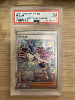 Pokemon TCG Miriam Sir 251/198 Scarlet & Violet Base Set PSA 9 - Image 1