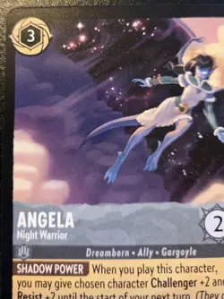 Angela - Night Warrior 187/204 Super Rare Winterspell Disney Lorcana TCG - Image 2