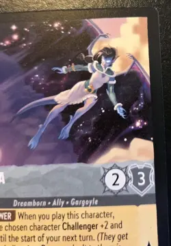 Angela - Night Warrior 187/204 Super Rare Winterspell Disney Lorcana TCG - Image 3