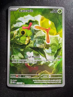 Pokemon TCG Caterpie 172/165 Holo Illustration Rare Scarlet Violet 151 Card - Image 1