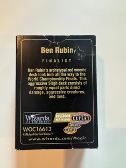 Magic The Gathering 1998 World Championship Seattle Ben Rubin Deck 782361360459 - Image 3