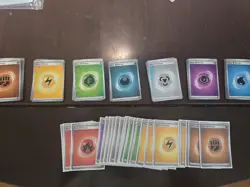 Lot Of 175 Pokemon Reverse Holo Energy Cards - Image 1