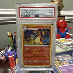 Pokemon Charizard Cracked Ice Holo Vivid Voltage 025/185 PSA 9 2020 - Image 1