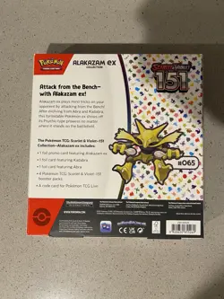 Pokemon Alakazam EX TCG Scarlet and Violet 151 Collection - Image 2
