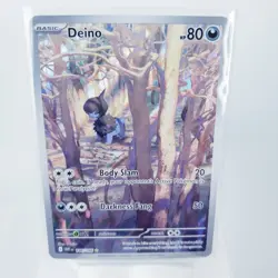 Pokemon TCG Deino NM Illustration Rare 146/086 White Flare Holo Full Art Card SV - Image 1