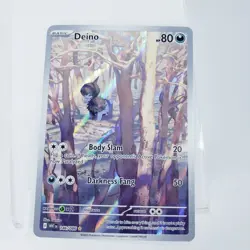 Pokemon TCG Deino NM Illustration Rare 146/086 White Flare Holo Full Art Card SV - Image 3