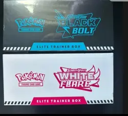Pokemon Scarlet & Violet: White Flare & Black Bolt ETB Set - Sealed - Image 2