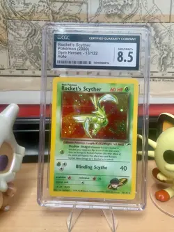 2000 Pokemon Rocket's Scyther 013/132 Gym Heroes Holo CGC 8.5 - Image 1