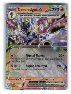 Ceruledge ex Double Rare Fire Holo SV08: Surging Sparks #036/191 [NM] Pokemon TC - Image 1