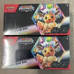 2x Pokemon TCG Prismatic Evolutions Surprise Box Promo Booster Eevee Sam’s Club - Image 1