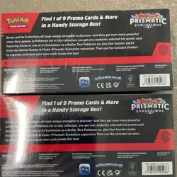2x Pokemon TCG Prismatic Evolutions Surprise Box Promo Booster Eevee Sam’s Club - Image 2