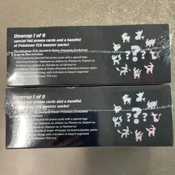 2x Pokemon TCG Prismatic Evolutions Surprise Box Promo Booster Eevee Sam’s Club - Image 3