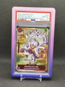 Monkey.D.Luffy (Offline Regional 2024 Vol. 2 Participant) P-041 One Piece PSA 10 - Image 1