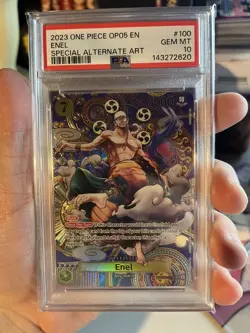 ONE PIECE ENEL SP PSA 10 OP05-100 Special Alt Art - Image 1