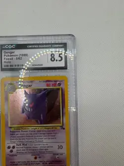 Gengar 1999 Fossil 5/62 Holo Pokemon Card CGC 8.5 VINTAGE HOLO - Image 3