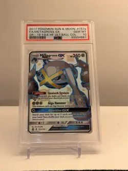 PSA 10 Metagross GX 157a/145 Hidden Fates Ultra Rare Full Art Promo Pokemon Card - Image 1
