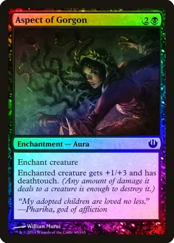 Aspect of Gorgon FOIL Journey into Nyx NM Black Common MAGIC MTG CARD ABUGames - Image 1