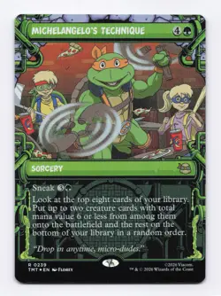 Michelangelo's Technique Showcase Foil 0239 MTG Teenage Mutant Ninja Turtles TMT - Image 1