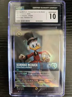 PSA 10 - Disney Lorcana - Scrooge McDuck 218/204 - Enchanted - Inklands GEM MINT - Image 1