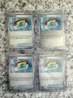 2026 Pokemon Ascended Heroes Poke Pad 198/217 4 x Card Lot - 1 Reverse Holos - Image 1