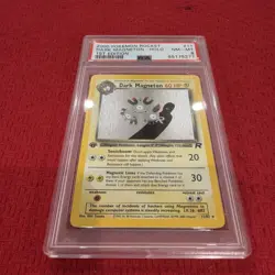 2000 Pokemon Rocket Dark Magnetron Holo #11 PSA 8 - Image 3