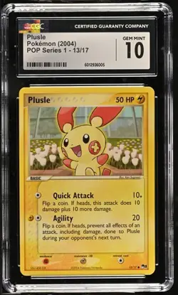 2004 Plusle 013/017 Pokemon POP Series 1 Regular CGC 10 - Image 1