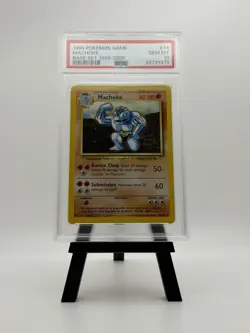 Pokemon Game Base PSA 10 Machoke #34 WOTC 1999-2000 UK 4TH PRINT UNLIMITED MINT - Image 1