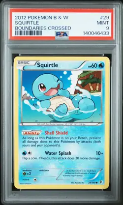 2012 Pokemon Squirtle 29/149 Black & White Boundaries Crossed MINT PSA 9 - Image 1