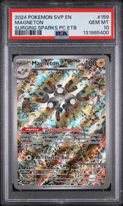 2024 Magneton 159 Pokemon Surging Sparks ETB Promo Pokemon Center PSA 10 - Image 1