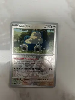 Pokemon TCG Snorlax 143/165 Reverse Holo Scarlet & Violet 151 - Image 1