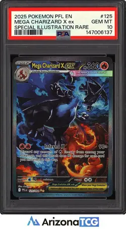 Pokemon 2025 Mega Charizard X ex 125/094 SIR Phantasmal Flames GEM MINT PSA 10 - Image 1
